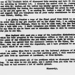 Letter from Charles Dollard...