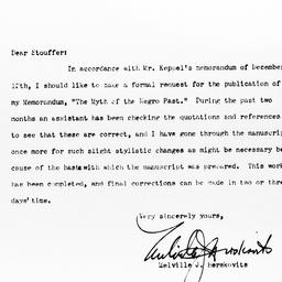 Letter from Melville J. Her...