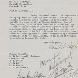 Board Meeting, 11/3/1926