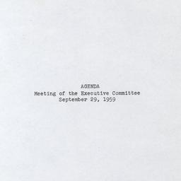 Executive Committee Meeting