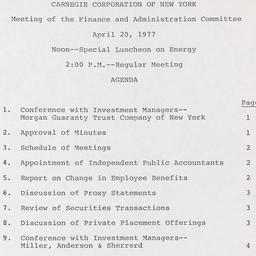 Meeting of the Finance and ...