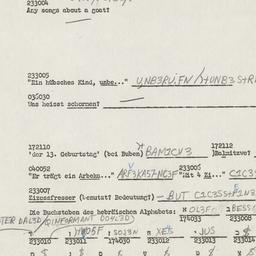 Western questionnaire, answ...