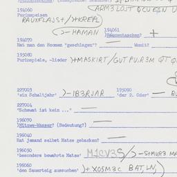 Western questionnaire, answ...