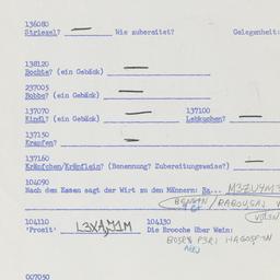Western questionnaire, answ...