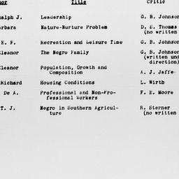Carnegie-Myrdal Study, Manu...