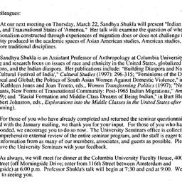 Announcements, 2001-03-22. ...