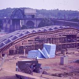 Construction view, bridge.