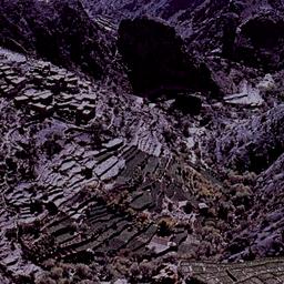 Aerial view, hilltop settle...