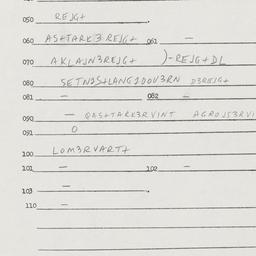 Eastern questionnaire, answ...