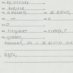 Eastern questionnaire, answ...