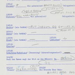 Western questionnaire, answ...