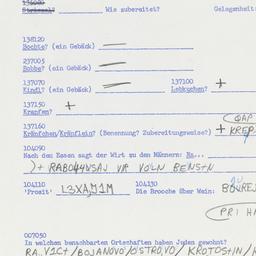 Western questionnaire, answ...