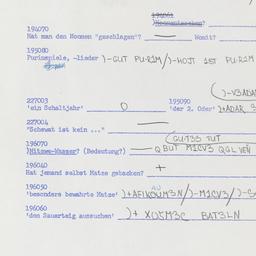 Western questionnaire, answ...