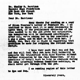 Letter from Charles Dollard...