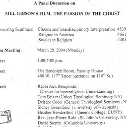 Announcements, 2004-03-29. ...
