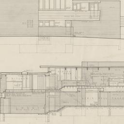 North elevation, section lo...