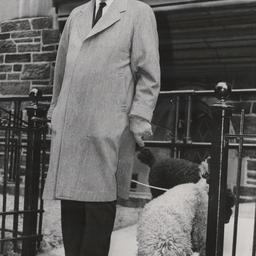 Reinhold Niebuhr standing b...