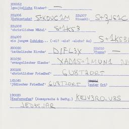 Eastern questionnaire, answ...