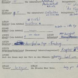 Western questionnaire, answ...