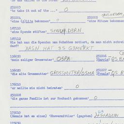 Western questionnaire, answ...