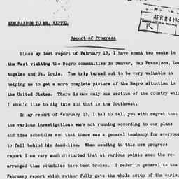 Report by Gunnar Myrdal on ...