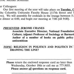 Announcements, 2000-10-24. ...
