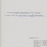 Disadvantaged, Task Force On