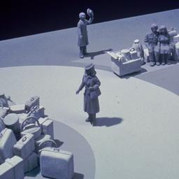 Model, detail of people wit...