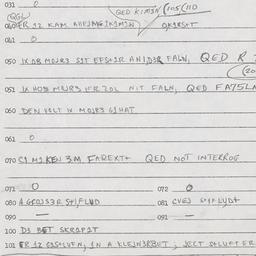 Eastern questionnaire, answ...