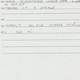 Eastern questionnaire, answ...