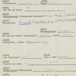 Western questionnaire, answ...