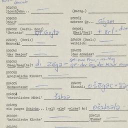 Western questionnaire, answ...