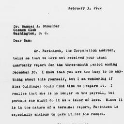 Letter from Charles Dollard...
