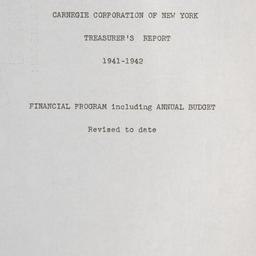 Treasurer's Report, 194...