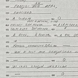 Eastern questionnaire, answ...