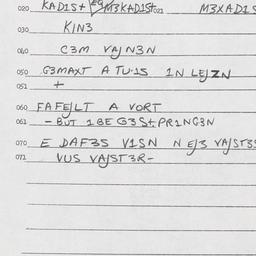 Eastern questionnaire, answ...