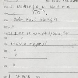 Eastern questionnaire, answ...