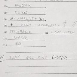 Eastern questionnaire, answ...