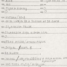 Eastern questionnaire, answ...