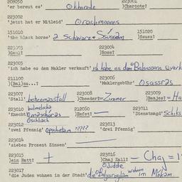 Western questionnaire, answ...