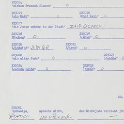 Western questionnaire, answ...