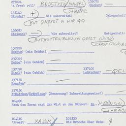 Western questionnaire, answ...