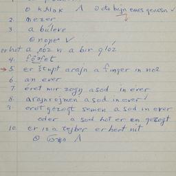 Eastern questionnaire, blue...