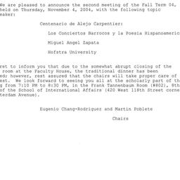 Correspondence, 2004-11-04....