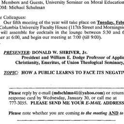 Announcements, 2002-02-05. ...