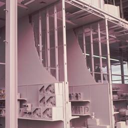 Exterior view, detail of in...
