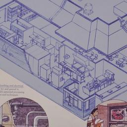 Axonometric drawing with ex...