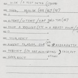 Eastern questionnaire, answ...