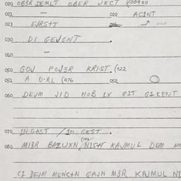 Eastern questionnaire, answ...