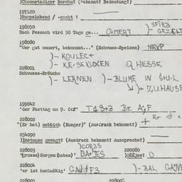 Western questionnaire, answ...